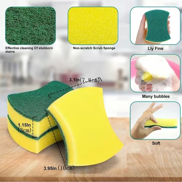 12 Pack- Soft Kitchen Sponges - Picture 3 of 6